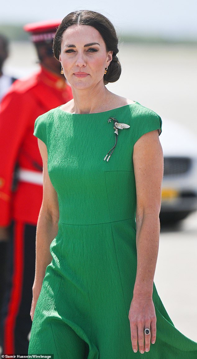 Kate Middleton stuns in a green Emilia Wickstead dress